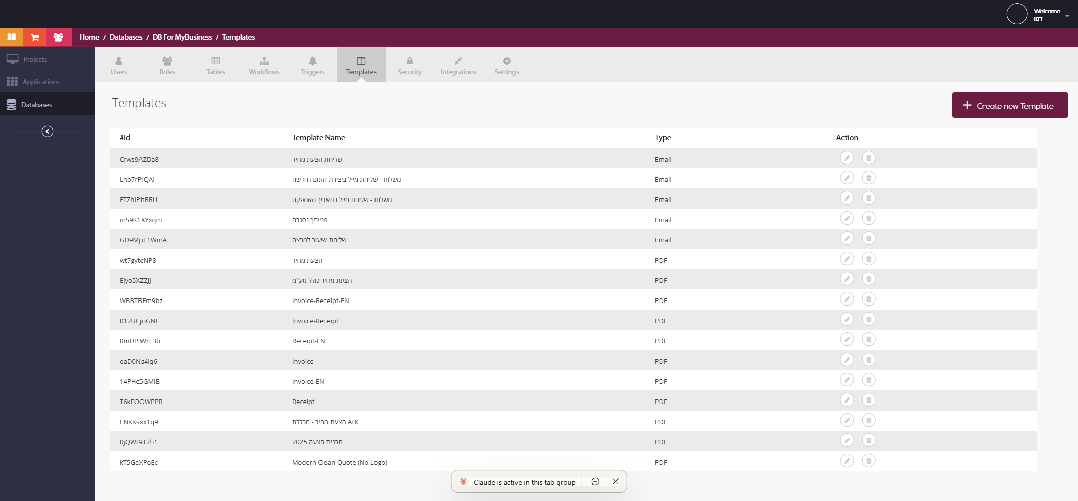 admin templates